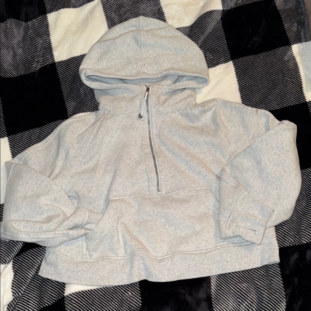 Like New Lululemon Gray Half-Zip Scuba Hoodie XS/S